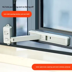 Punch-free ABS <strong>Window</strong> Lock Anti-Open Child Safety Lock Sliding <strong>Limiter</strong> Inward <strong>Opening</strong> Outward Pushing Anti-Theft High-Rise - Product Image 3