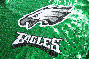 High Quality Game Day Philadelphia Eagle <strong>Silver</strong> <strong>Sequin</strong> <strong>Jackets</strong> Women Sport Glitter Jersey Eagles <strong>Sequin</strong> <strong>Jackets</strong> - Product Image 4