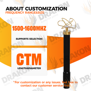 Cảnh sát Baton hình 3dBi Jammer sợi thủy tinh ăng ten 50W-200W RF khuếch đại công suất 1500-1600MHz Dải tần số cho truyền thông - Product Image 5