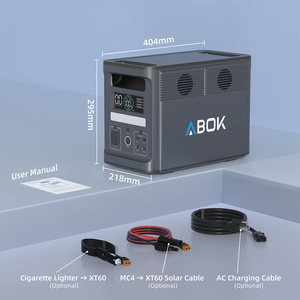 Station d'alimentation portable tout-en-un ABOK OEM ODM avec logo personnalisé, vente en gros, 2000W LiFePO4 IP65 1536Wh Ark2000, générateur <span class=keywords><strong>solaire</strong></span> pour la maison - Product Image 6