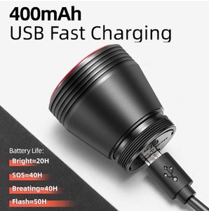 Accesorios para Bicicleta Luz Trasera IPx6 Impermeable LED USB Recargable con Freno Inteligente - Product Image 3