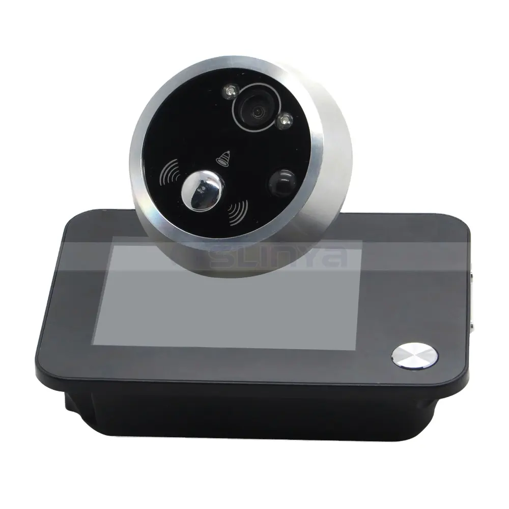 Caméra infrarouge Moniteur de porte électronique Peep Hole 4.5 LCD Sonnette de porte vidéo