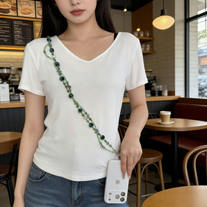Chaîne de téléphone longue avec perles lumineuses LuxuriousDuty, mains libres, <span class=keywords><strong>portable</strong></span>, anti-perte, cordon - Product Image 5
