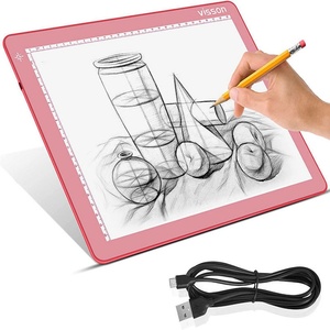 กระดานวาดภาพ LED รูปทรงสี่เหลี่ยมผืนผ้ารุ่นใหม่ คุณภาพสูง ควบคุมการหรี่แสงด้วยระบบสัมผัส พร้อมกรอบอะคริลิก - Product Image 1
