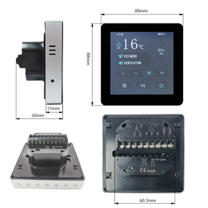 <span class=keywords><strong>Fan</strong></span> hâm mộ cuộn dây nhiệt wifi thông minh HVAC nhà Điện Kỹ Thuật số nhiệt - Product Image 2