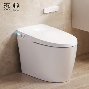 North American CUPC ETL Ceramic Floor Mounted Auto Sensor Intelligent Voice Control Bathroom One Piece Smart <b>Toilet</b> Commode - Product Image 1