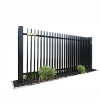 Valla de Jardín Impermeable y Popular, Valla de Seguridad con Parte Superior Plana, Valla de Aluminio con Recubrimiento de Polvo Negro