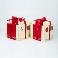 Boîte à gâteau en papier avec poignée, emballage alimentaire écologique pour gâteau d'anniversaire, pâtisserie, biscuits, dessert