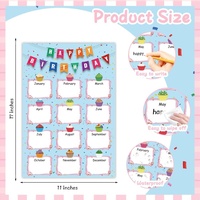 Tableau d'anniversaire pour la classe, affiche d'anniversaire pour la rentrée scolaire, tableau d'anniversaire pour la décoration du tableau d'affichage, calendrier