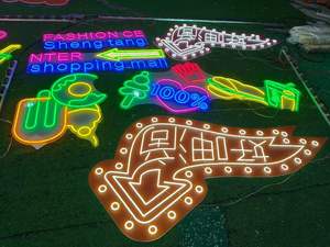 Letras LED Rojas Personalizadas con Iluminación de Neón, Tiras de Luces Atenuables para Oficinas/Edificios, Letreros Publicitarios, Música en Vivo, Karaoke Nocturno - Product Image 2