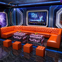 Comercial impermeable Disco Bar club nocturno KTV muebles de lujo en forma de U salón sofá conjunto