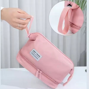 Sac de maquillage professionnel imperméable avec logo personnalisé, sac de voyage, trousse de toilette - Product Image 5