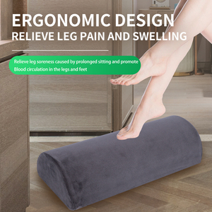 Almohada de reposapiés de espuma viscoelástica de alta densidad, reposapiés de terciopelo ecológico debajo del escritorio con función extraíble, alivio de la presión de las piernas - Product Image 2