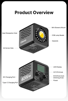 Éclairage photo Ulanzi L023 40W Pro 2500-6500K COB Mini Bowens Mount Video Light avec port DC&Type-C