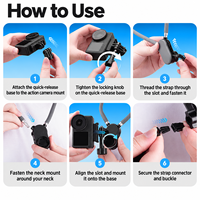 Support de cou et de poitrine pour caméra d'action POV pour GoPro DJI Osmo Insta360, vue à la première personne, mains libres, support en silicone