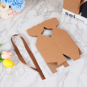 Có thể gập lại giấy kẹo bao bì hộp sáng tạo nhỏ món quà cưới ủng hộ hộp wtih Ribbon - Product Image 5