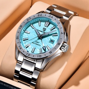 PAGANI Design 2025 Men's Luxury Automatic <b>Mechanical</b> GMT <b>Watch</b> with Sapphire Glass Stainless Steel Band New Desert Texture - Product Image 3