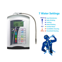 BAWELL Ioniseur d'eau à 5 plaques plaqué platine, machine à eau alcaline à 3 niveaux, 110V/220V, certifié CE, argenté, fournitures de santé