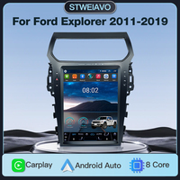 Écran tactile de style Tesla de 12,1 pouces avec CarPlay pour Ford Explorer 2011-2019, autoradio Android 15, lecteur multimédia, GPS, navigation