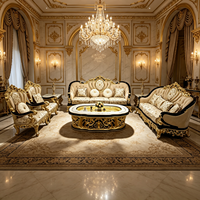 Ensemble de canapés turcs royaux best-sellers, canapé Chesterfield de style français de haute qualité, pieds en bois massif, design luxueux et intemporel, garantie 1 an
