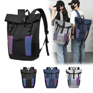 Cross-border Custom New Reflective Hiking <b>Backpack</b> Hong Kong Style Trendy Large Capacity <b>Backpack</b> Outdoor <b>Backpack</b> - Product Image 1