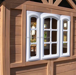 Structure de jeu d'extérieur en bois avec toboggan et aire de jeux pour jardin - Product Image 2