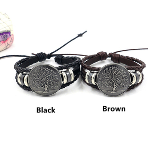 Accessori per ragazzi dimensioni regolabili personalizzato albero della vita Multi-strato Charm braccialetto tessuto a mano per gli uomini - Product Image 4
