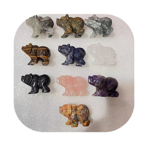 Bán Buôn Ý Tưởng Sản Phẩm Mới 2024 50Mm Chữa Bệnh Tinh Thể Thủ Công Mỹ Nghệ Natur Mix Màu Tinh Thể Thạch Anh Khắc Cực Gấu Tượng Cho Trang Trí Nội Thất - Product Image 1