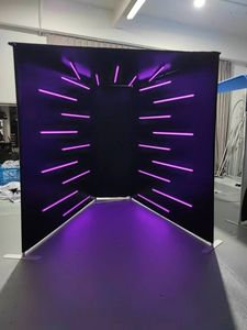 Copertura Portatile <span class=keywords><strong>in</strong></span> Tessuto per Riviste 360°, Logo Personalizzato, Sfondo Luminoso, Box per Photo Booth Stile Vogue con LED RGB per Feste - Product Image 2