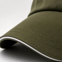 Casquette de sport gris sidéral personnalisée avec logo, visière blanche sans couture, prix d'usine, casquette de performance à 6 panneaux