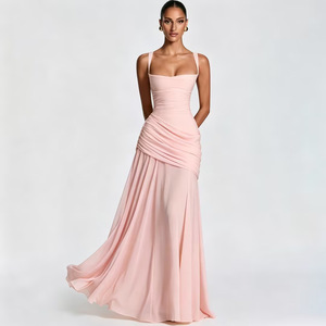 <span class=keywords><strong>Vestido</strong></span> de Noche Largo <span class=keywords><strong>Azul</strong></span> Marino de Lujo con Cuello Cuadrado y Cintura Fruncida, Estilo Línea A, <span class=keywords><strong>para</strong></span> Mujer, Elegante, Formal, <span class=keywords><strong>para</strong></span> Fiesta, Graduación, <span class=keywords><strong>Boda</strong></span>, Invitada - Product Image 3