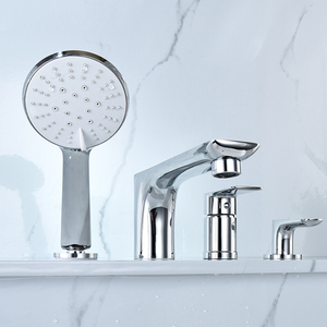 Robinet de douche pour <span class=keywords><strong>baignoire</strong></span> Lusa, moderne, en laiton poli chromé, thermostatique, avec jet de pluie doux, chaud/froid, avec <span class=keywords><strong>barre</strong></span> coulissante - Product Image 3