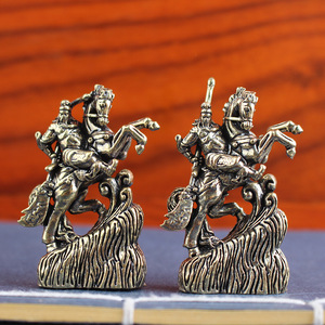 Nueva Figura de <span class=keywords><strong>Guan</strong></span> Gong Montando a Caballo en Latón de Dington 2026: Éxito en el Año del Caballo, Dragón del Zodiaco - Product Image 2