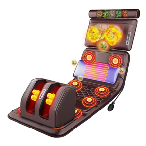 Hot Sale Heizung Vibration Massage Bett Sitz matte Home Office Elektrische <span class=keywords><strong>Shiatsu</strong></span> Ganzkörper Rücken Fuß Bein Massage kissen - Product Image 1