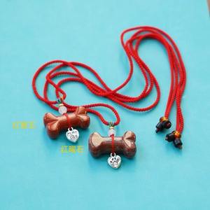 Colgante de hueso de piedra semipreciosa natural para mascotas - Product Image 3