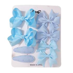 8pcs Cô Gái Tóc Clip Set Bow quan hệ loại khác nhau Màu sắc rắn thời trang trẻ em dễ thương kẹp Tóc Quà Tặng tóc phụ kiện - Product Image 4