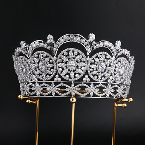 ROMANTIQUE Grand Luxe Pageant Accessoires De Cheveux De Mariage Couronne <span class=keywords><strong>Miss</strong></span> Univers Diamant Zircon <span class=keywords><strong>Diadème</strong></span> - Product Image 4