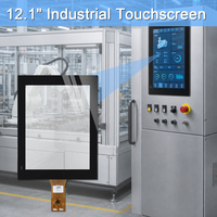 Écran tactile capacitif projeté de 12,1 pouces, verre G+G, 10 points tactiles, USB IIC, OEM personnalisé pour équipement industriel IPC HMI