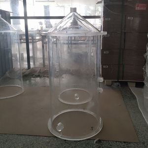 Réservoir d'eau conique en acrylique transparent pour instrument expérimental avec bride de précision - Product Image 1