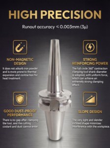 Huadi BT30/40/50 HSK-A HSK-E High-Precision Heat-Shrink Tool <strong>Holder</strong> Milling Cutter Strong Locking Force Magnetic-Free Dust-Proof - Product Image 6