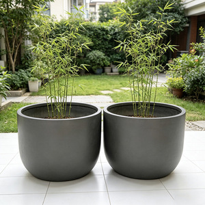 Maceta Cilíndrica Alta de Fibra de Vidrio, 80cm 100cm de Altura, Maceta de FRP, Diseño Moderno y Delgado para Decoración de Entrada, Pasillo u Hotel - Product Image 2
