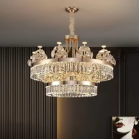 Zèle éclairage appel d'offres hôtel de luxe asfour salon or lustre en cristal lumière