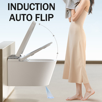 Inodoro Inteligente de Alta Gama, Bidé de Cerámica Inteligente, Inodoro Automático Montado en la Pared, Inodoro Inteligente Colgante para Baño