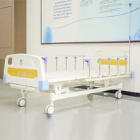 Lit de soins à domicile avec manivelles ergonomiques en acier et accessoires hygiéniques en ABS pour patients alités