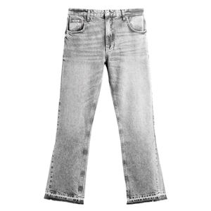 Gingtto <span class=keywords><strong>Jeans</strong></span> Svasati da <span class=keywords><strong>Uomo</strong></span> Stile Streetwear Nuovi con Logo Personalizzato all'Ingrosso Colore Delavé - Product Image 4