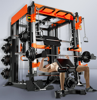 Smith Home Fitness Equipment Rack à squat en acier intégré multifonctionnel et portique d'entraînement pour l'exercice de gymnastique