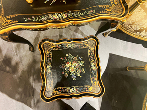 Mesa Nido de Madera Sólida Estilo Americano Yip's LD-1203-0920, Pintada a Mano con Diseño de Rosas, Decoración para Comedor, Sala de Estar y Dormitorio - Product Image 6