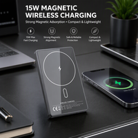 FTHY-03 Power Bank magnétique gris best-seller, charge rapide PD22.5W, sans fil, ultra-fin et facile à transporter
