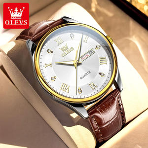   Reloj de Cuarzo Clásico Luminoso, Deportivo, de Cuero, con Calendario, Resistente al Agua, para Hombre, con Logotipo Personalizado OEM, Venta al Por Mayor 3649 - Product Image 3