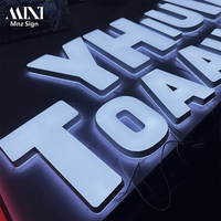 Éclairage frontal, rétroéclairage, logo personnalisé, production de panneaux lumineux LED avec lettres en acrylique illuminées